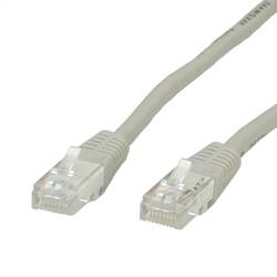 Value 21.99.0901 RJ45 síťové kabely, propojovací kabely CAT 6 U/UTP 1.00 m šedá nestíněný 1 ks