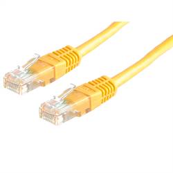 Value 21.99.1532 RJ45 síťové kabely, propojovací kabely CAT 6 U/UTP 1.00 m žlutá nestíněný 1 ks