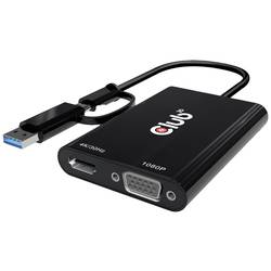 club3D USB 3.0 adaptér [1x USB A, USB-C® - 1x HDMI zásuvka, VGA zásuvka] Adapter USB Typ C/A - HDMI / VGA