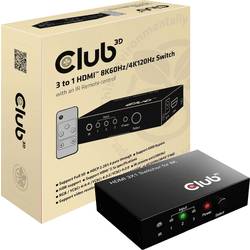 club3D HDMI Switchbox 3 porty HDMI přepínač s dálkovým ovládáním 7680 x 4320 Pixel