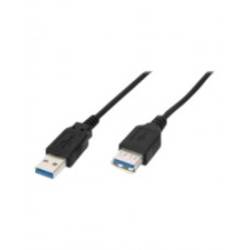 Digitus USB kabel USB 3.2 Gen1 (USB 3.0 / USB 3.1 Gen1) USB-A zástrčka, USB-A zásuvka 1.80 m černá AK-300203-018-S