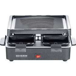 Severin 2370 raclette gril nepřilnavý povlak, 4 pánve, funkce grilování černá