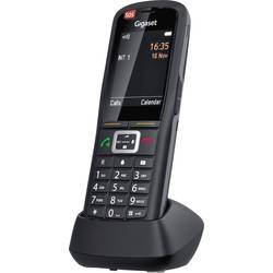 Gigaset DECT, GAP bezdrátový analogový telefon bluetooth, se základnou, PIN kód, vibrace, opakované vytáčení černá