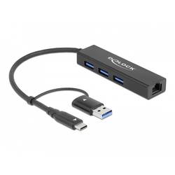 Delock 64149 USB 3.0 hub černá