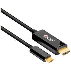 club3D HDMI / USB-C® kabel Zástrčka HDMI-A, USB-C ® zástrčka 1.80 m černá CAC-1334 HDMI kabel