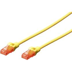 Digitus DK-1617-005/Y RJ45 síťové kabely, propojovací kabely CAT 6 U/UTP 0.50 m žlutá bez halogenů, kroucené páry 1 ks