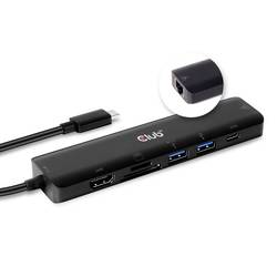 club3D CSV-1592 USB-C® (USB 3.1) Multiport hub černá