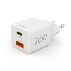 Hama USB nabíječka 20 W do zásuvky (230 V) 1x USB-C®, 1x USB A Počet výstupů: 2 x Rychlonabíječka