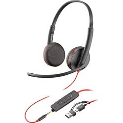 HP Poly Blackwire C3225 Sluchátka Over Ear kabelová, 8X229AA, stereo, černá