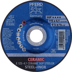 PFERD 62100125 E 125-4,1 CERAMIC SGP STEELOX brusný kotouč lomený Průměr 125 mm Ø otvoru 22.23 mm nerezová ocel, ocel 10 ks