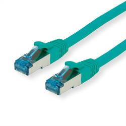 Value 21.99.1944 RJ45 síťové kabely, propojovací kabely CAT 6A S/FTP 0.30 m zelená dvoužilový stíněný, bez halogenů, samozhášecí 1 ks