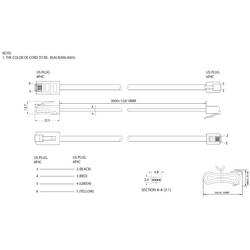 Shiverpeaks ISDN propojovací kabel [1x RJ11 zástrčka 6p4c - 1x RJ45 zástrčka 8p4c] 15 m černá