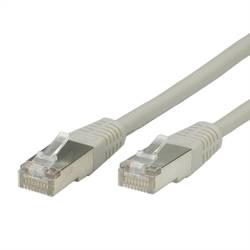 Value 21.99.0807 RJ45 síťové kabely, propojovací kabely CAT 6 S/FTP 7.00 m šedá dvoužilový stíněný 1 ks