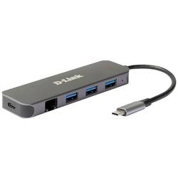 D-Link DUB-2334 5 portů USB-C® (USB 3.1) Multiport hub antracitová