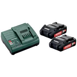 Metabo Basic-Set 2 x 2.0 Ah náhradní akumulátor pro elektrické nářadí, 2.0 Ah Li-Ion, 685161000