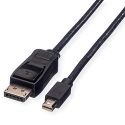 Value DisplayPort kabel Konektor DisplayPort, Mini DisplayPort konektory 1.00 m černá 11.99.5634 stíněný Kabel DisplayPort