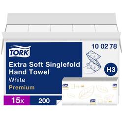 TORK 100278 Zickzack Premium papírové utěrky, skládané (d x š) 23 cm x 22.6 cm vysoce bílá 3000 ks