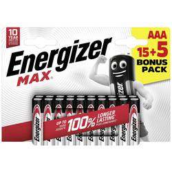 Energizer Max mikrotužková baterie AAA alkalicko-manganová 1.5 V 20 ks