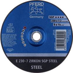 PFERD 62223737 E 230-7 ZIRKON SGP STEEL brusný kotouč lomený Průměr 230 mm Ø otvoru 22.23 mm ocel 10 ks