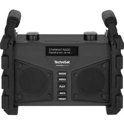 TechniSat DIGITRADIO 230 OD 0002/3907 odolné rádio, DAB+, FM, AUX, Bluetooth, USB, s akumulátorem, vodotěšné, voděodolné, prachotěsné, černá