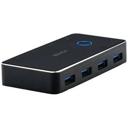 LINDY 43387 4 + 2 porty USB 3.0 přepínač černá