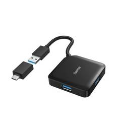 Hama 4 porty USB 3.0-hub černá