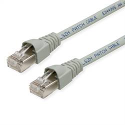 Telegärtner 100007973 RJ45 síťové kabely, propojovací kabely CAT 6A S/FTP 1.00 m šedá dvoužilový stíněný, s ochranou, samozhášecí 1 ks