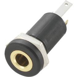 TRU COMPONENTS 718574 jack konektor 3.5 mm zásuvka, vestavná vertikální Pólů: 3 stereo černá 1 ks