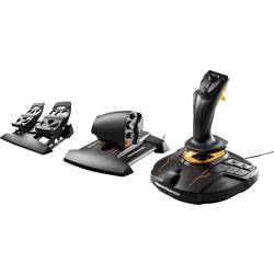 Thrustmaster T16000M FCS Flight Pack joystick k leteckému simulátoru USB PC černá vč. pedálů , vč. posuvných regulátorů