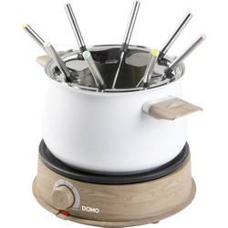 DOMO DO736F fondue 1500 W indikátor, 8 napichovátek na fondue dřevo, bílá