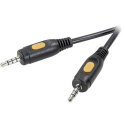 SpeaKa Professional jack AV kabel [1x jack zástrčka 3,5 mm - 1x jack zástrčka 3,5 mm] 2.50 m černá