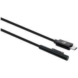 Manhattan Surface® Connect Ladekabel Surface Connect und USB-C-Stecker 15V/3A 1,8m schwarz nabíjecí kabel Vhodné pro model Windows Phone: Microsoft Surface,