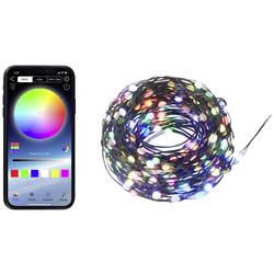 Sygonix SY-5167250 USB světelný řetěz napájení přes USB Počet žárovek 200 LED RGB Délka světel: 19.9 m lze řídit prostřednictvím aplikace, časoměřič, se