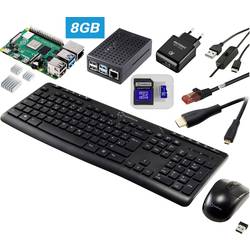 TRU COMPONENTS Pro Set Raspberry Pi® 5 B+ 8 GB 2.4 GHz vč. napájecího zdroje, vč. pouzdra, vč. chladicího tělesa, vč. HDMI™ kabelu, vč. klávesnice, vč. myši