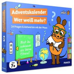 Franzis Verlag Maus - Wer weiß mehr? společenské hry adventní kalendář Věkové kategorie od 7 let