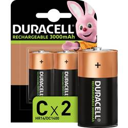 Duracell PreCharged akumulátor malé mono C Ni-MH 3000 mAh 1.2 V 2 ks