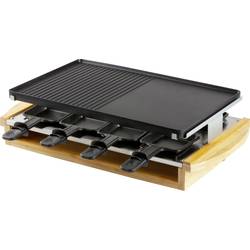 DOMO DO9246G raclette gril 8 pánví, nepřilnavý povlak, indikátor černá, dřevo