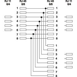 Shiverpeaks ISDN adaptér [1x RJ45 zástrčka 8p8c - 2x RJ45 zásuvka 8p8c] 0.1 m černá