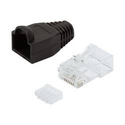 LogiLink MP0024 Konektor RJ45 CAT 6, nestíněný MP0024 zástrčka, rovná počet pólů: 8P8C černá 100 ks