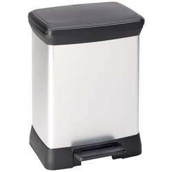 Curver DECO Bin 240638 odpadkový koš, 30 l, (š x v x h) 390 x 510 x 290 mm, stříbrná, černá, 1 ks