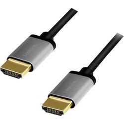 LogiLink HDMI AV kabel [1x HDMI zástrčka - 1x HDMI zástrčka] 3 m černošedá