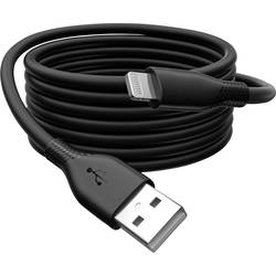 Digitus Nabíjecí kabel USB USB 2.0 USB-A zástrčka, Apple Lightning konektor 50 cm černá flexibilní provedení, flexibilní provedení, s USB, silikonový,