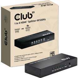 club3D CSV-1385 HDMI adaptér [1x HDMI zásuvka - 4x HDMI zásuvka] černá