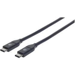 Manhattan USB kabel USB 3.2 Gen2 (USB 3.1 Gen2) USB-C ® zástrčka, USB-C ® zástrčka 0.50 m černá 354899