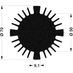 Fischer Elektronik 10021463 SK 570 25 SA LED chladič 1.77 K/W (Ø x v) 70 mm x 25 mm