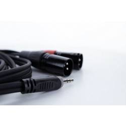 Cordial EY 1 WMM XLR Y adaptér [1x jack zástrčka 3,5 mm - 2x XLR zástrčka 3pólová]