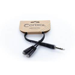 Cordial 14886 jack audio Y adaptér [1x jack zástrčka 6,3 mm (stereo) - 2x jack zásuvka 3,5 mm] 0.30 m černá PVC plášť, dvoužilové vedení