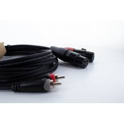 Cordial EU 3 FC XLR propojovací kabel [2x XLR zásuvka 3pólová - 2x cinch zástrčka] 3 m černá