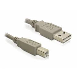 Delock USB kabel USB 2.0 USB-A zástrčka, USB-B zástrčka 1.8 m šedá 82215