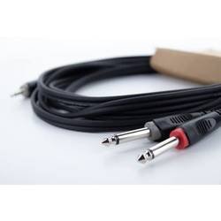 Cordial 14863 audio Y adaptér [1x jack zástrčka 3,5 mm - 2x XLR zástrčka 3pólová] PVC plášť, dvoužilové vedení